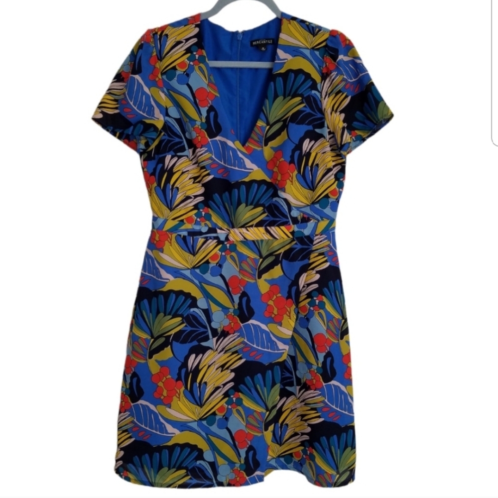 J. Crew Mercantile Front Wrap Print  Dress  Size Small